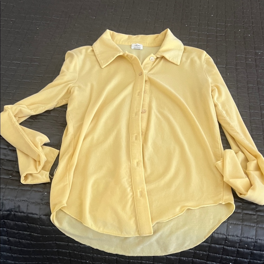 Wilfred Soft Yellow Button-Up Blouse